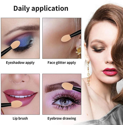 Eyeshadow Brushes - Eyeshadow Applicators - Eyeshadow Sponges - 50 pieces