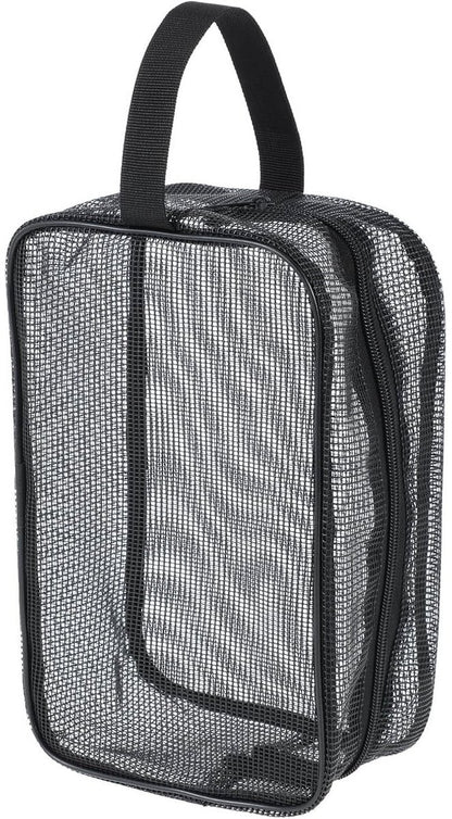 Toiletry Bag - Black Mesh Toiletry Bag - Perfect for travel, toiletry bag organizer, gym, camping