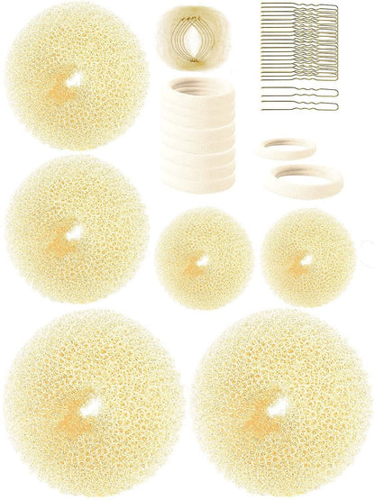 Hair Accessories - Women's Hair Styling Set - Hair Styling Tools - Braiding Set - 41 Pieces - Gold