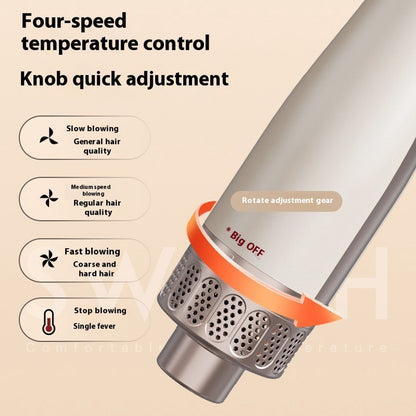 3-in-1 Multistyle Hair Dryer - Dryer, Styling Brush & Curling Iron - Hair Dryer Brush - Curling Brush - 650W, 4 Adjustable Settings