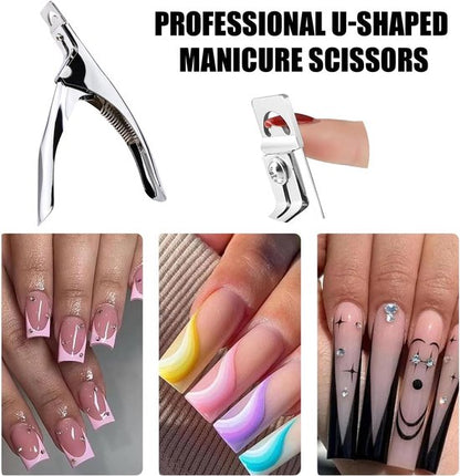 False Nail Clipper - Professional Nail Clipper - Gel Nails - Nail Clipper - Trimmer - Manicure Knife - Artificial Nail Clipper - Professional Nail Clipper for Home Manicure (Silver)