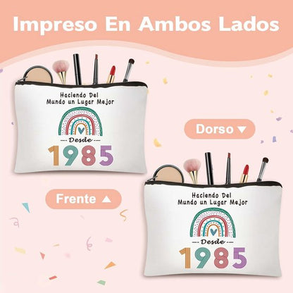 Makeup bag - storage bag - birthday makeup bag - women's makeup bag - for women, girls, girlfriends, party gifts - pencil case - toiletry bag (1985)