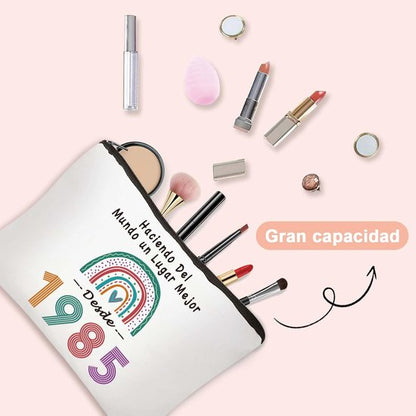 Makeup bag - storage bag - birthday makeup bag - women's makeup bag - for women, girls, girlfriends, party gifts - pencil case - toiletry bag (1985)