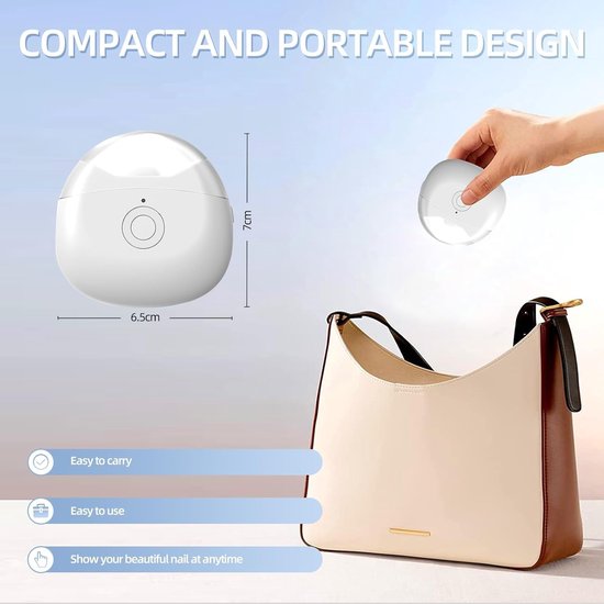 Electric nail clipper - Automatic nail clipper - Safe nail clipper with wireless charging - With LED light and collection container for nail debris - Suitable for children, adults and seniors