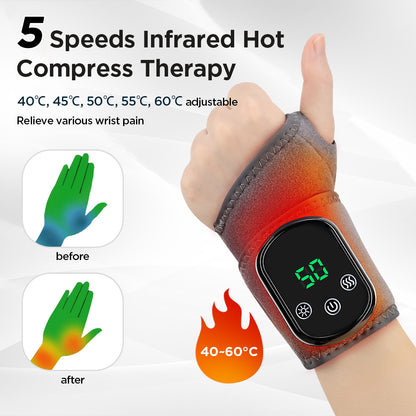 Wireless Heated Wristband - 5 Temperature Settings - Massage & Protection