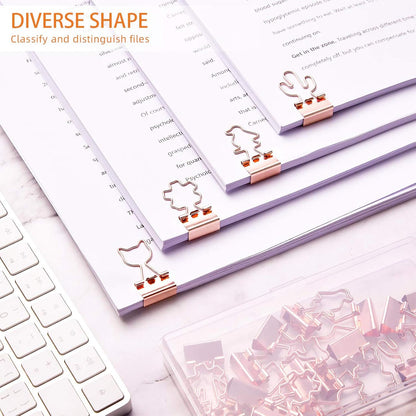 Ring binder - Suitable for office and school - Multifunctional - Rose gold - 24 pieces