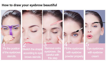 Eyebrow Stencils, Eyebrow Template, 8 Styles Reusable Eyebrow Stencil