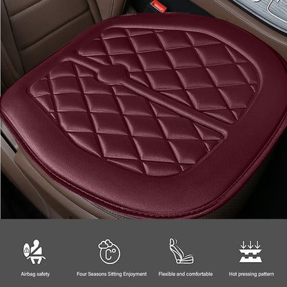 Car Seat Cushion, Driver Seat Cushion with Comfort Memory Foam & Non-Slip Rubber Bottom, Car Seat Pad Works with 95% of Vehicles and Office Chair or Home 48x48cm/18.89x18.89 inches Black