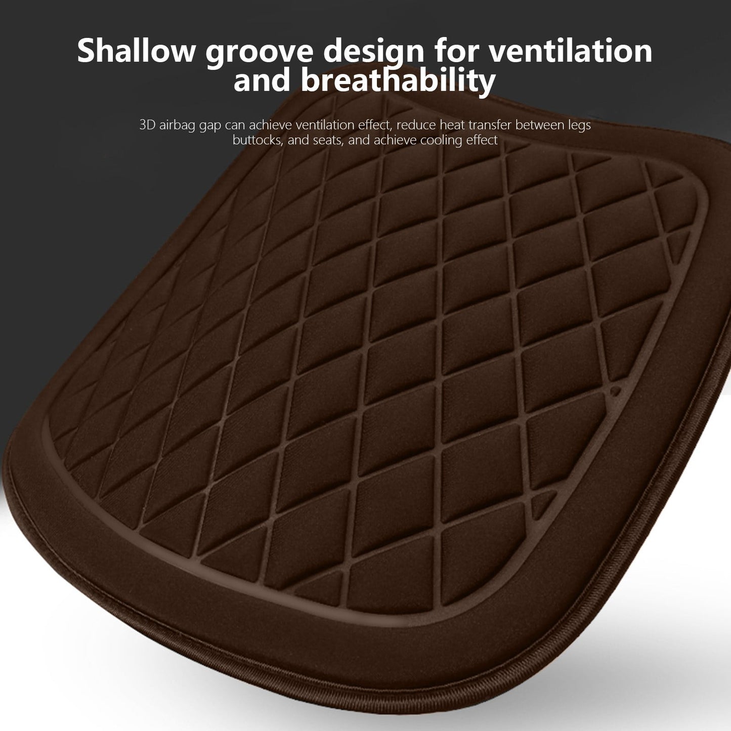 Car Seat Cushion, Driver Seat Cushion with Comfort Memory Foam & Non-Slip Rubber Bottom, Car Seat Pad Works with 95% of Vehicles and Office Chair or Home 44x48cm/17.32x18.9 inches Gray