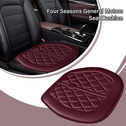 Car Seat Cushion, Driver Seat Cushion with Comfort Memory Foam & Non-Slip Rubber Bottom, Car Seat Pad Works with 95% of Vehicles and Office Chair or Home 48x48cm/18.89x18.89 inches Red