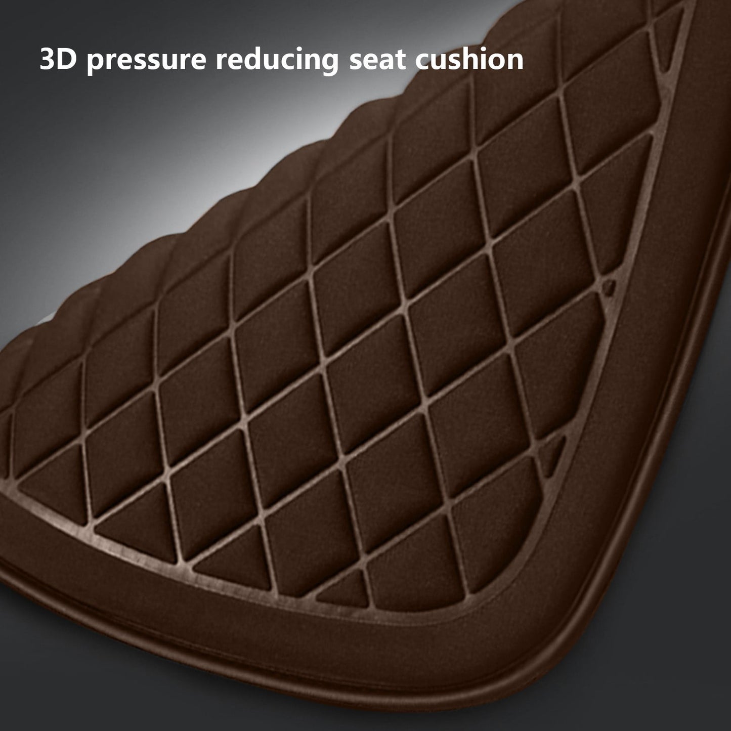 Car Seat Cushion, Driver Seat Cushion with Comfort Memory Foam & Non-Slip Rubber Bottom, Car Seat Pad Works with 95% of Vehicles and Office Chair or Home 44x48cm/17.32x18.9 inches Wine