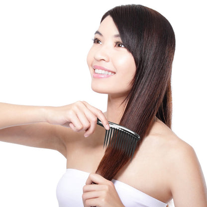 Large Wide Tooth Comb Handle Detangling Reduce Hair Loss Brush Tool (Black) Black