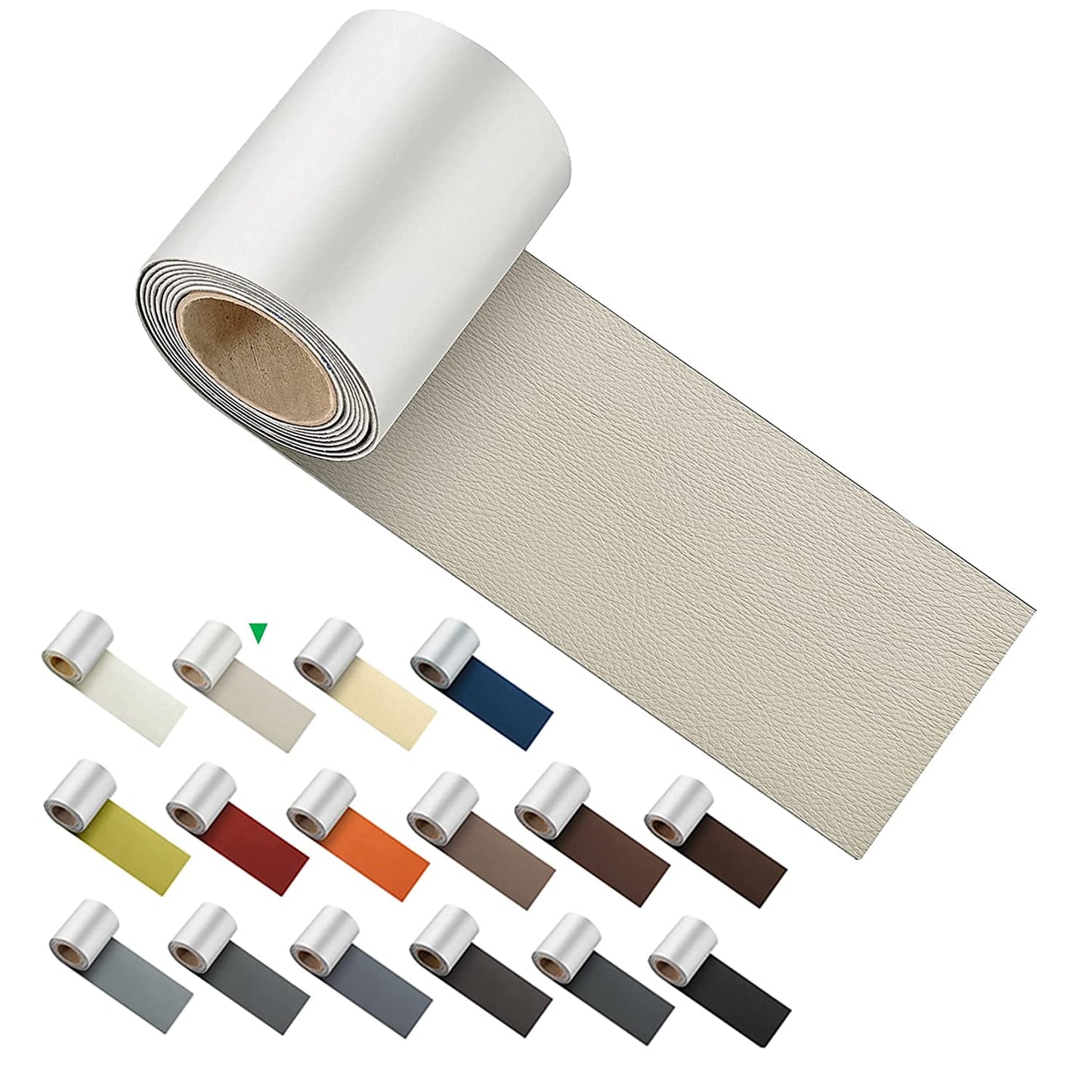 Miaochuan 3 x 60 Inch Self Adhesive Leather Repair Patch Tape, and Leather Repair Kit for Couches, Furniture, Car Seat, Boat Seat, Sofa, Upholstery, Chair, Interior(Ivory Brown) 3" x 60" Dark Red