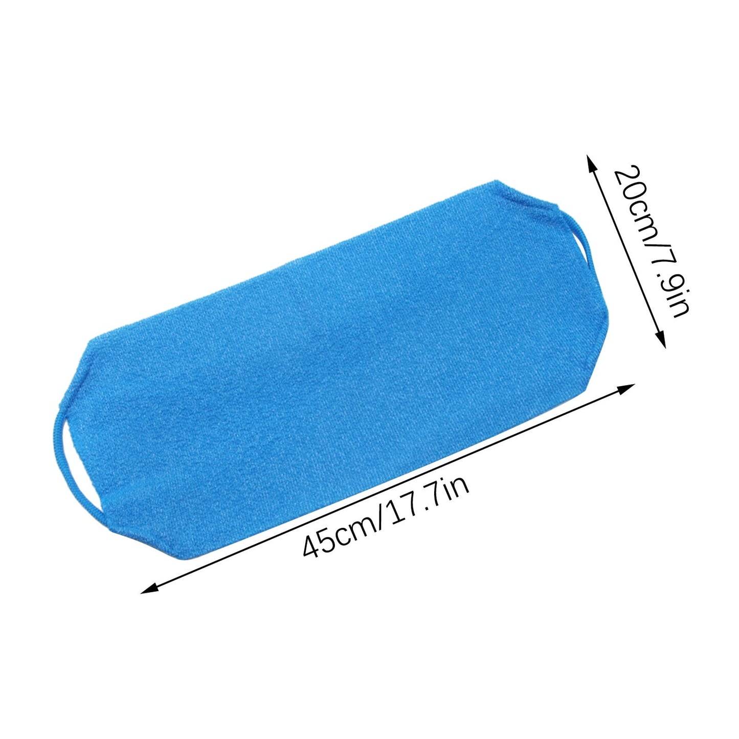 Tyidzon Exfoliating Back Scrubber with Handles, 17.7 Inch Double-Sided Back Exfoliator Body Scrub Towel, Exfoliating Washcloth Bath Tool for Use in Shower, Back Washer to Clean Your Skin for Women Blue