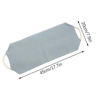 Tyidzon Exfoliating Back Scrubber with Handles, 17.7 Inch Double-Sided Back Exfoliator Body Scrub Towel, Exfoliating Washcloth Bath Tool for Use in Shower, Back Washer to Clean Your Skin for Women Gray