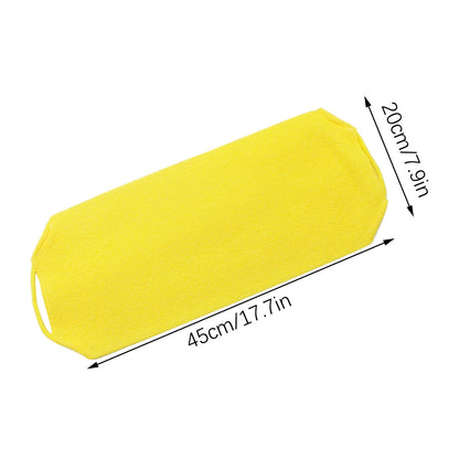 Tyidzon Exfoliating Back Scrubber with Handles, 17.7 Inch Double-Sided Back Exfoliator Body Scrub Towel, Exfoliating Washcloth Bath Tool for Use in Shower, Back Washer to Clean Your Skin for Women Orange