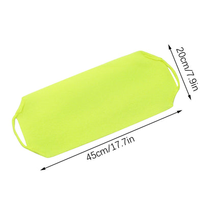 Tyidzon Exfoliating Back Scrubber with Handles, 17.7 Inch Double-Sided Back Exfoliator Body Scrub Towel, Exfoliating Washcloth Bath Tool for Use in Shower, Back Washer to Clean Your Skin for Women Yellow