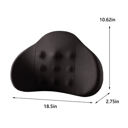 LSLJS Lumbar Cushion Memory Foam Lumbar Support Pillow for Car - Mid/Lower Back Support Cushion - for Car Seat, Office Chair, Car Lumbar Support Cute Car Pandas Lumbar Pillow Car Interior Supplies A-Black