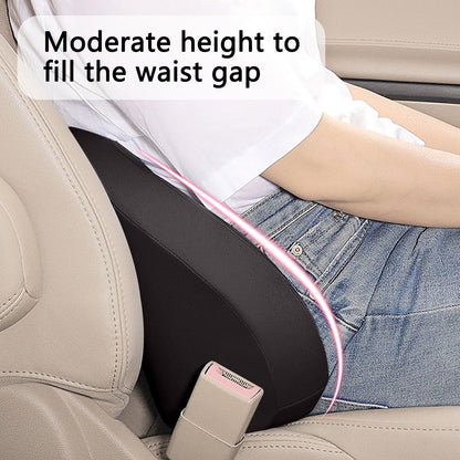 LSLJS Lumbar Cushion Memory Foam Lumbar Support Pillow for Car - Mid/Lower Back Support Cushion - for Car Seat, Office Chair, Car Lumbar Support Cute Car Pandas Lumbar Pillow Car Interior Supplies A-Black