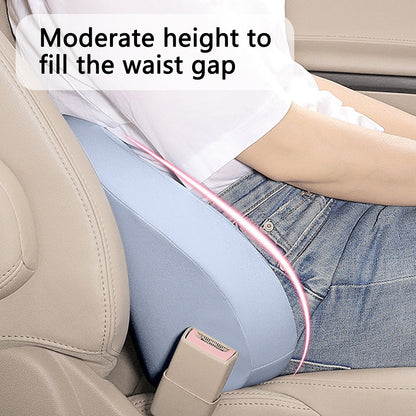 LSLJS Lumbar Cushion Memory Foam Lumbar Support Pillow for Car - Mid/Lower Back Support Cushion - for Car Seat, Office Chair, Car Lumbar Support Cute Car Pandas Lumbar Pillow Car Interior Supplies A-Light Blue