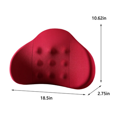 LSLJS Lumbar Cushion Memory Foam Lumbar Support Pillow for Car - Mid/Lower Back Support Cushion - for Car Seat, Office Chair, Car Lumbar Support Cute Car Pandas Lumbar Pillow Car Interior Supplies A-Red