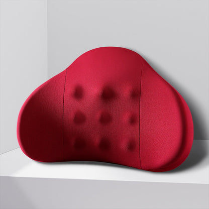 LSLJS Lumbar Cushion Memory Foam Lumbar Support Pillow for Car - Mid/Lower Back Support Cushion - for Car Seat, Office Chair, Car Lumbar Support Cute Car Pandas Lumbar Pillow Car Interior Supplies A-Red