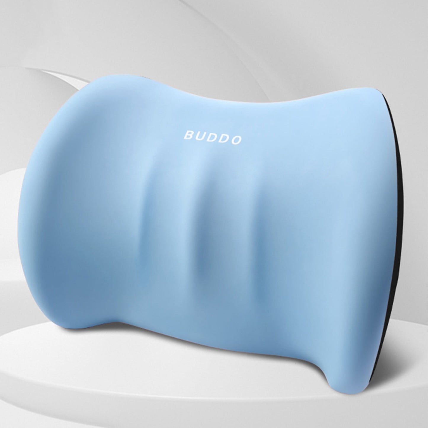 LSLJS Lumbar Cushion Memory Foam Lumbar Support Pillow for Car - Mid/Lower Back Support Cushion - for Car Seat, Office Chair, Car Lumbar Support Cute Car Pandas Lumbar Pillow Car Interior Supplies B-Light blue