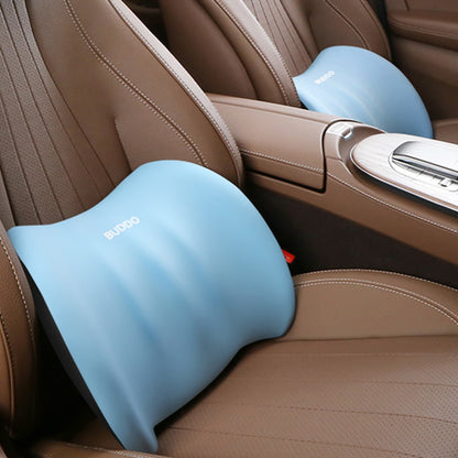 LSLJS Lumbar Cushion Memory Foam Lumbar Support Pillow for Car - Mid/Lower Back Support Cushion - for Car Seat, Office Chair, Car Lumbar Support Cute Car Pandas Lumbar Pillow Car Interior Supplies B-Light blue