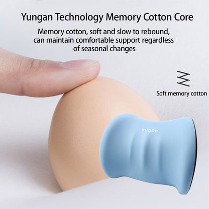 LSLJS Lumbar Cushion Memory Foam Lumbar Support Pillow for Car - Mid/Lower Back Support Cushion - for Car Seat, Office Chair, Car Lumbar Support Cute Car Pandas Lumbar Pillow Car Interior Supplies B-Light blue
