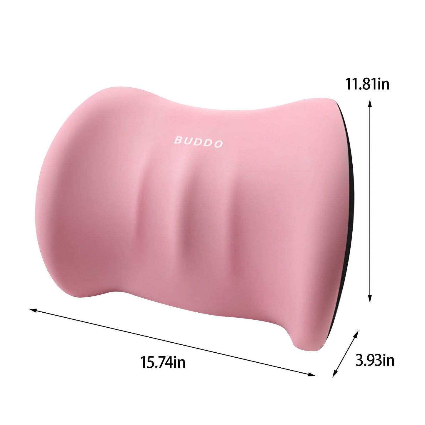 LSLJS Lumbar Cushion Memory Foam Lumbar Support Pillow for Car - Mid/Lower Back Support Cushion - for Car Seat, Office Chair, Car Lumbar Support Cute Car Pandas Lumbar Pillow Car Interior Supplies B-Pink