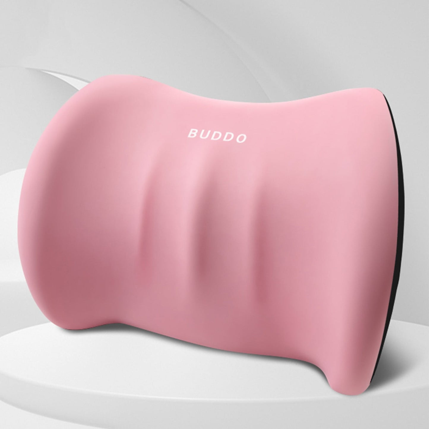 LSLJS Lumbar Cushion Memory Foam Lumbar Support Pillow for Car - Mid/Lower Back Support Cushion - for Car Seat, Office Chair, Car Lumbar Support Cute Car Pandas Lumbar Pillow Car Interior Supplies B-Pink