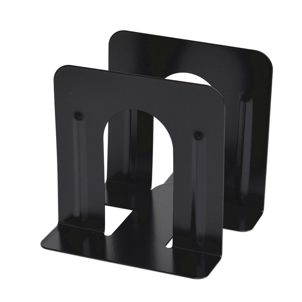 JWDX Hot Clearance! 1 1/4 Bookends Gauge Economy Pair x 3/4 Standard Heavy 5 x 5 4 & Stationery, 2Pc Book Baffle Book Clip Board Book Clip Support One Size Black