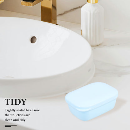 SWETRACE 1Pack -Blue ABS Waterproof Soap Holders for Men Women