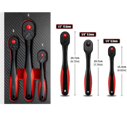 72 Tooth Ratchet Wrench Driver Quick-Release Socket Wrench 9.5Mm Fangkenuo 6.35Mm