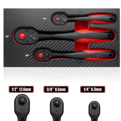 72 Tooth Ratchet Wrench Driver Quick-Release Socket Wrench 9.5Mm Fangkenuo 6.35Mm