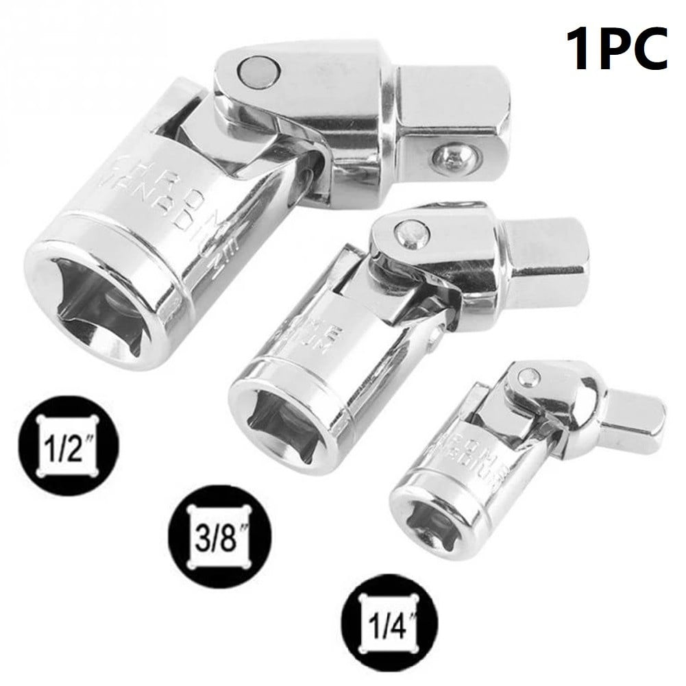 1/4In 3/8In 1/2In -Universal Joint Socket Swivel Drive Adapter Reducer For Ratchet Extension Bar Repair Cars Wrench Sockets 1-4Inch Smile Home 1-4Inch