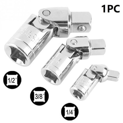 1/4In 3/8In 1/2In -Universal Joint Socket Swivel Drive Adapter Reducer For Ratchet Extension Bar Repair Cars Wrench Sockets 1-4Inch Smile Home 1-4Inch