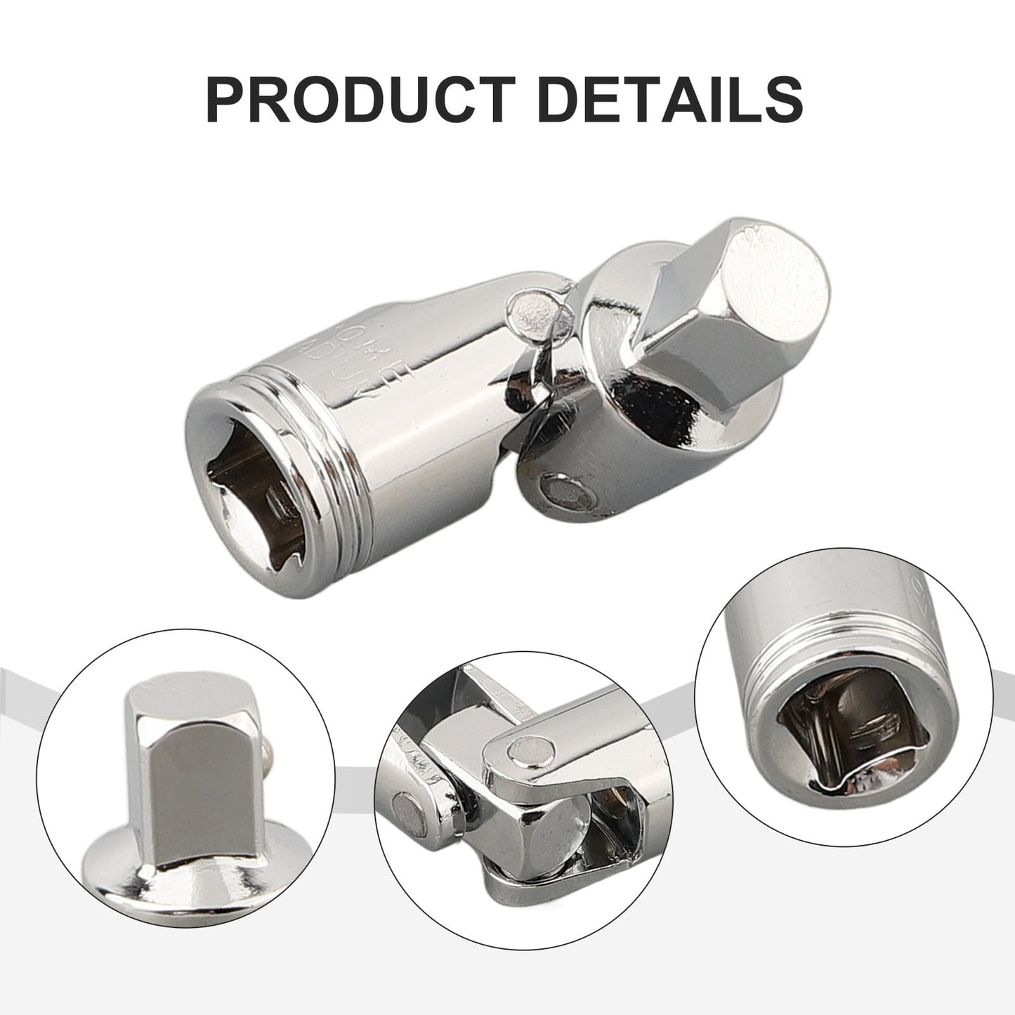1/4In 3/8In 1/2In -Universal Joint Socket Swivel Drive Adapter Reducer For Ratchet Extension Bar Repair Cars Wrench Sockets 1-4Inch Smile Home 3-8Inch