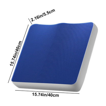 Comfort Seat Cushion | Non-Slip Orthopedic Memory Foam | Back and Tailbone Relief | for Car, Travel, Office, Wheelchair | 15.7" x 15.7" x 2.1 Blue