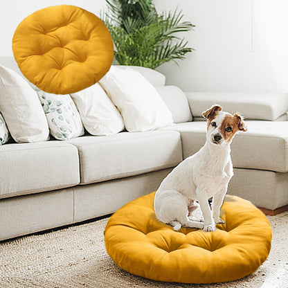 Outdoor Seat Cushion, Round Rattan Cushion, Hanging Basket Chair Cushion for Swing Chair Hammock Wicker Chair Rocking Chair,Vuyungers Seat Cushions Floor Pillow Yellow