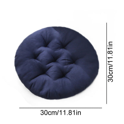 Round Bar Stool Cushion - Round Soft Chair Cushions Home Floor Pillow Indoor Corduroy Chair Pads Office Seat Cushion, Comfortable Sitting for Wooden or Metal Stools Black