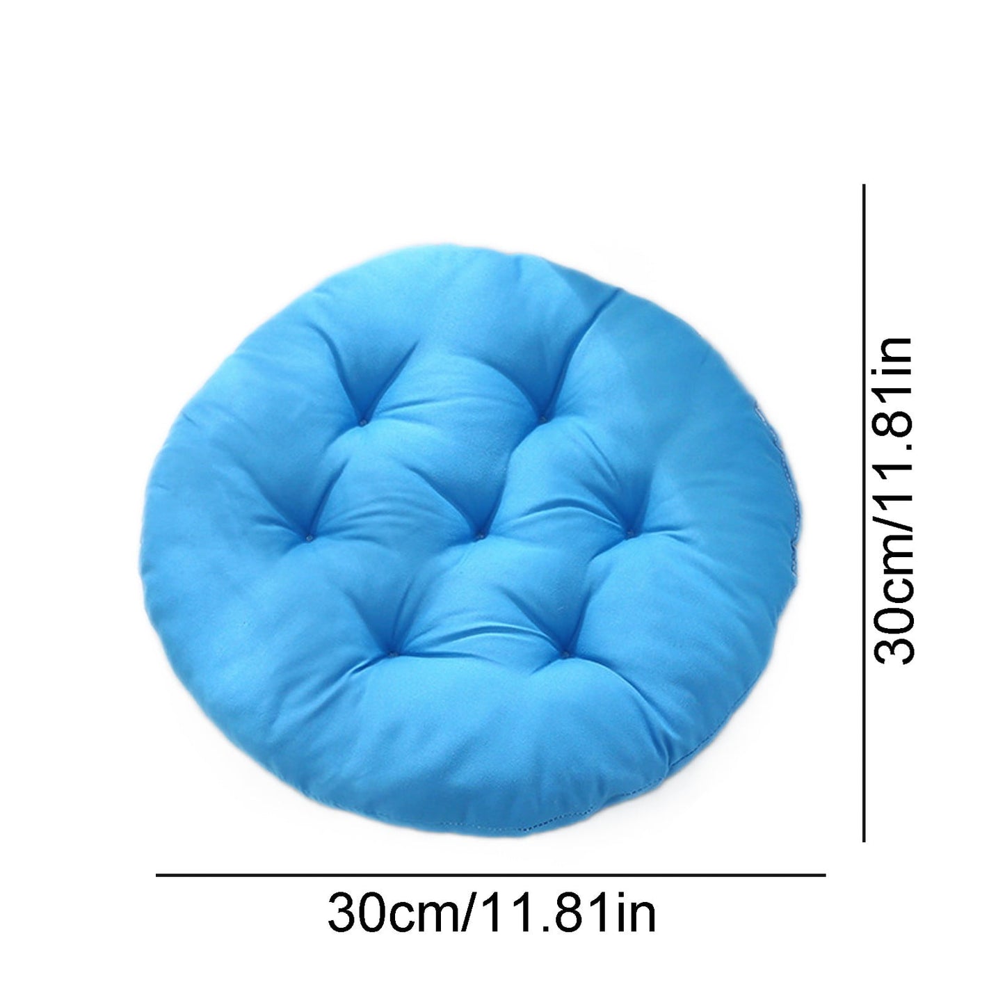 Round Bar Stool Cushion - Round Soft Chair Cushions Home Floor Pillow Indoor Corduroy Chair Pads Office Seat Cushion, Comfortable Sitting for Wooden or Metal Stools Blue