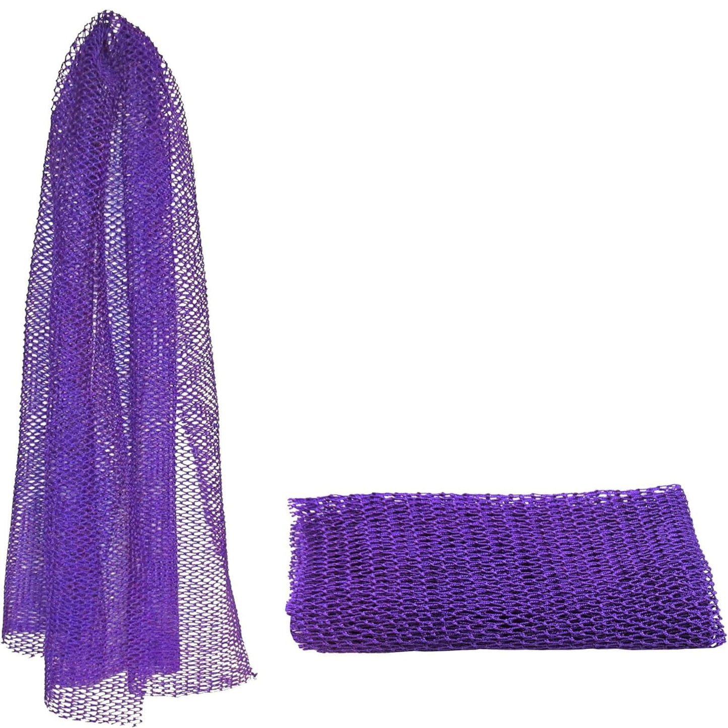 African Net Sponge, Authentic, Real, Exfoliating Bath Wash Cloth, Long Sponge, Body Exfoliator, Sapo, Shower Bath Accessories, Back Foot Scalp Scrub, Flat Dead Skin Remover, 31.5x11.8 31.5" x 11.8" Purple