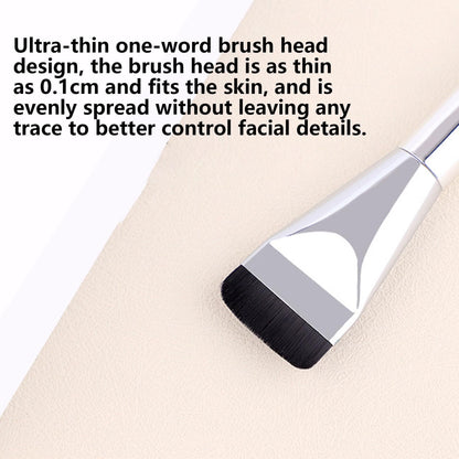 Flat Lightweight Foundation Makeup Brush, Flat Contour Foundation Concealer Brush,Make up Brush Ultra Thin, for Blending Liquid Powder Free Size as show
