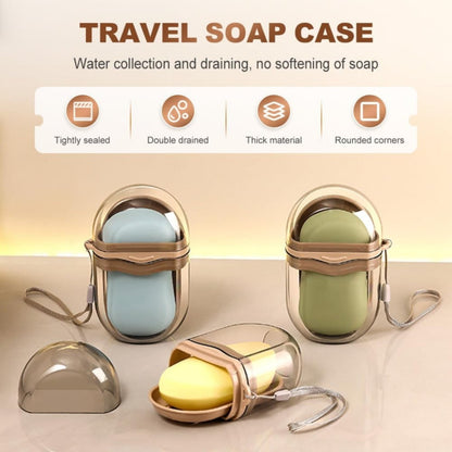 Bar Soap Holder Dish 1 Pack for Shower, Travel Soap Case with Lid for Gym, Camping Essentials, Travel Size Toiletries, Portable, Leakproof 4.33" x 2.76" x 1.57" Clear