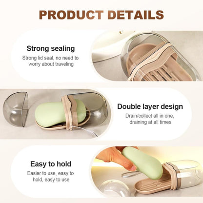 Bar Soap Holder Dish 1 Pack for Shower, Travel Soap Case with Lid for Gym, Camping Essentials, Travel Size Toiletries, Portable, Leakproof 4.33" x 2.76" x 1.57" Clear