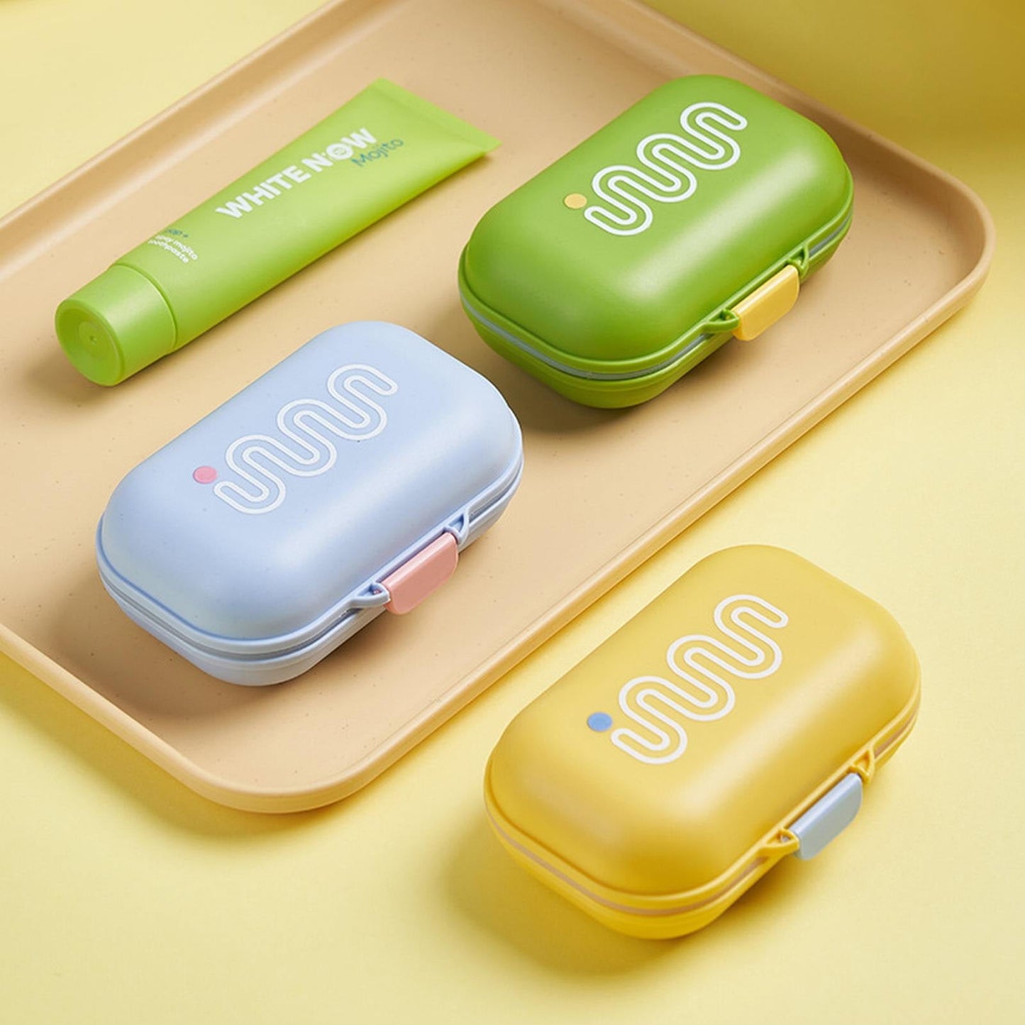 Travel Soap Case, Waterproof Portable Container with Ventilated Lid, Cute Bath Accessory for Hotels, Gym, Compact Toiletry Storage Solution Blue 4.52x2.95x1.88' 4.52" x 2.95" x 1.88" Yellow