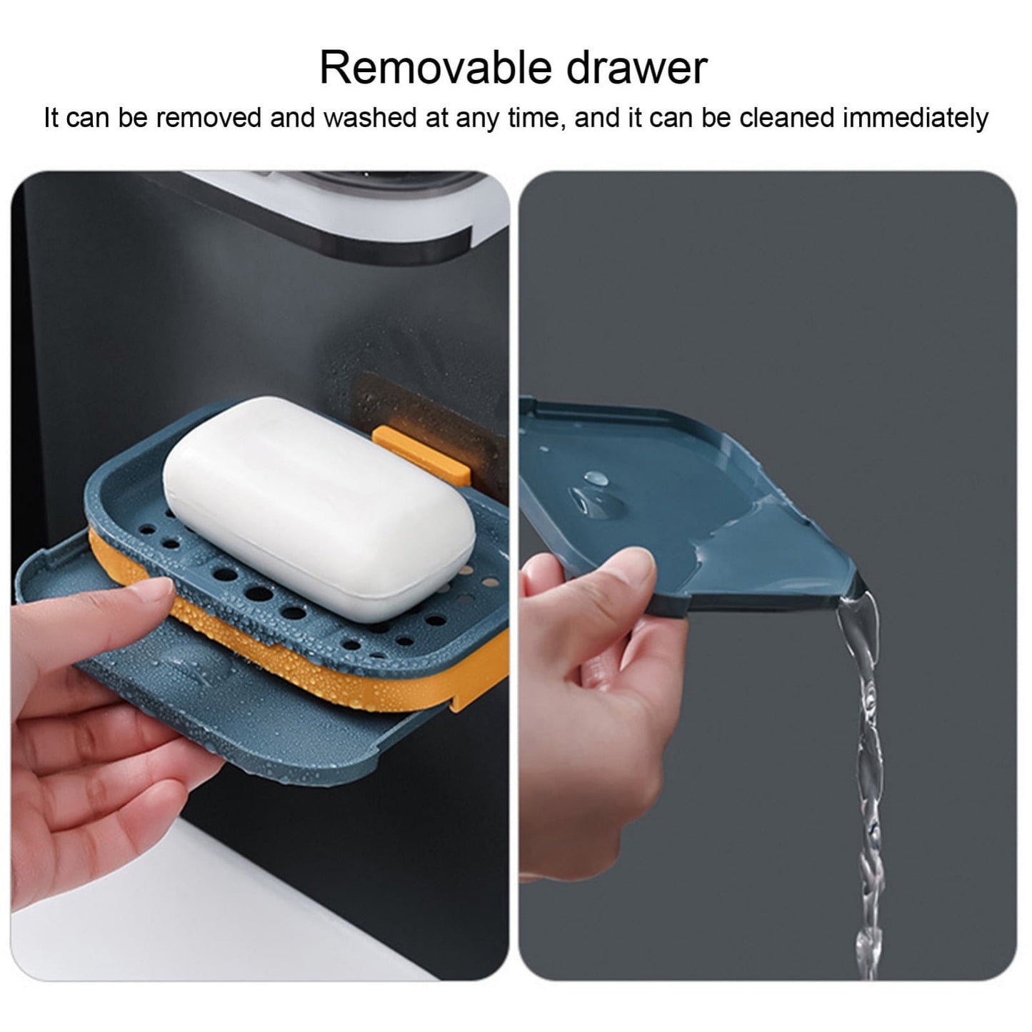 Shower Soap Dish with Suction Cups, Wall-Mounted Bathroom Organizer for Bar Soap, Waterproof Kitchen Soap Holder with Drainage Holes Blue 5.12x3.35x0.787'' Pink