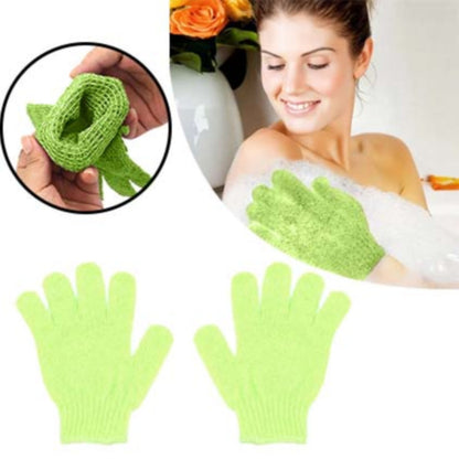 Exfoliating Gloves,1 Pair /2 Pcs, Skin Exfoliator for Body, Bath/Scrub Gloves, Shower Accessories for Women, Exfoliation Mitt, Green, 5.9x7.28 5.9" x 7.28" Hot Pink