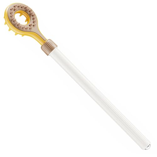 Massager - Back Massager - Telescopic Massager - Portable Massager - For Men, Women, Fathers, Mothers - Women's Gifts - Father's Gifts - Mother's Gift - Festive Gift - Christmas Gift - Yellow - 1 Piece